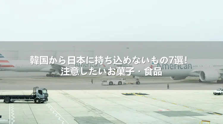 韓国から日本に持ち込めないもの7選！注意したいお菓子・食品