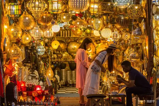 The maze of souks in the markets of Marrakech