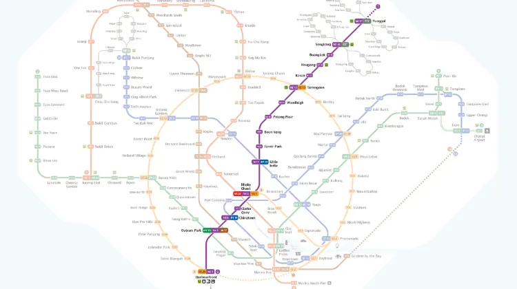 Singapore MRT Map 2023 North East Line