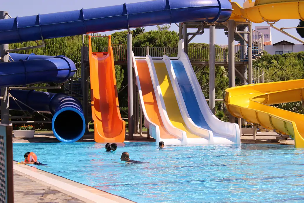 Colorful slides abound at water parks in India. Source: Alaa / unsplash