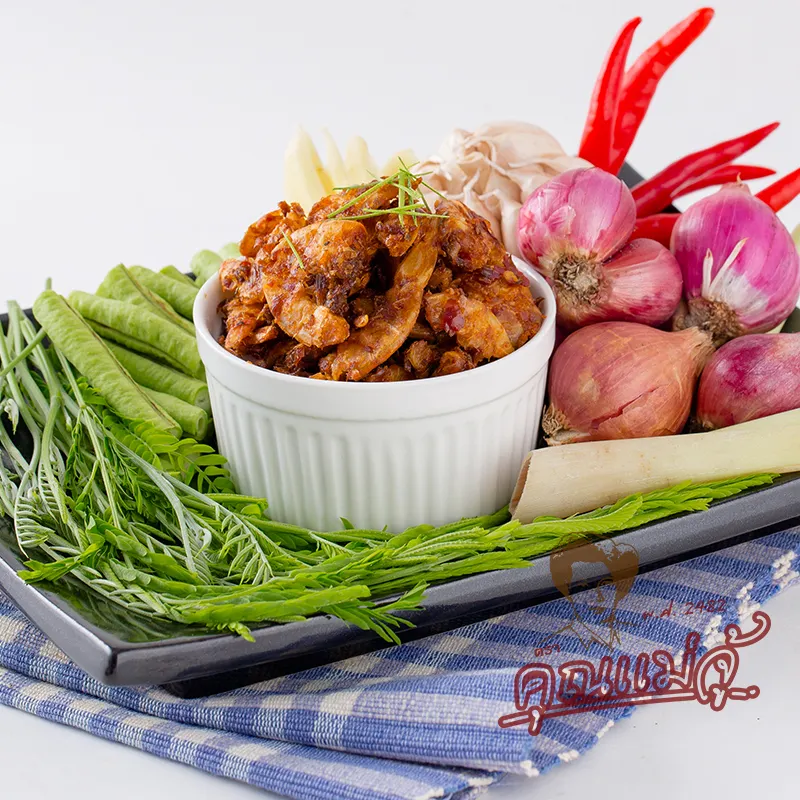 น้ำพริกกุ้งเสียบอบแห้ง