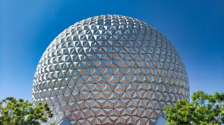 Spaceship Earth is a 180-ft-tall geodesic sphere structure that offers a dark ride attraction