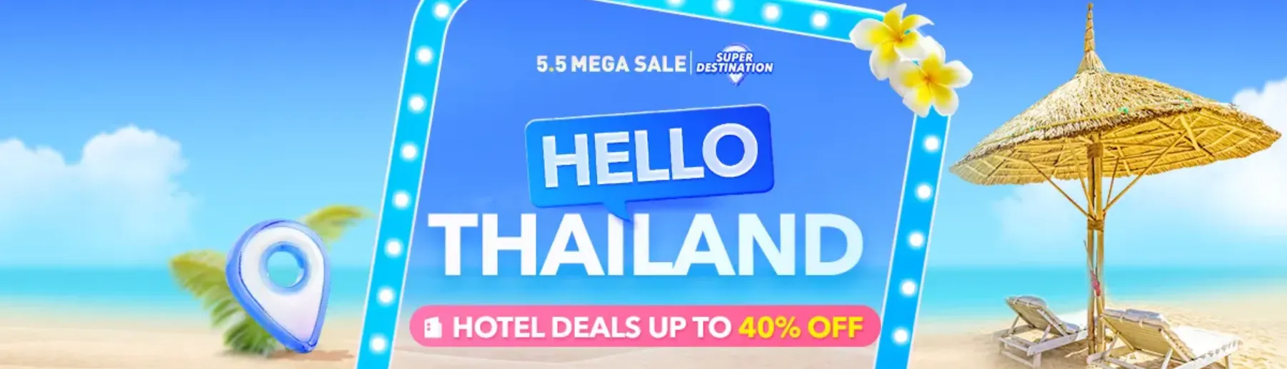Trip.com Promo Code Malaysia: 5.5 Mega Sale: Hello Thailand Hotels Up to 40% Off