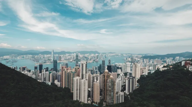 Hong Kong skyline view from Victoria Peak