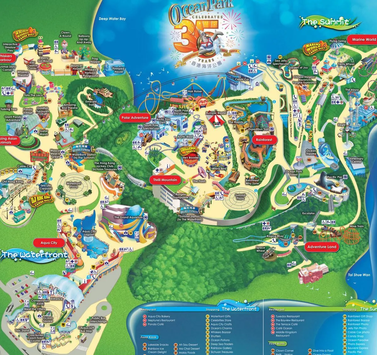 Ocean Park Hong Kong Karte