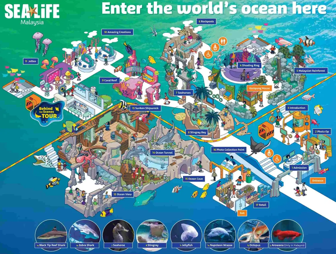 Peta SEA LIFE Legoland Malaysia