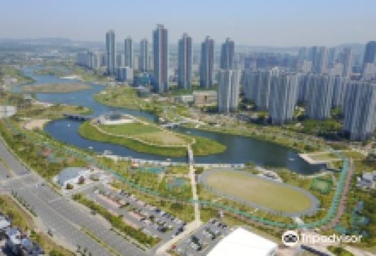 青罗中央湖公园景点图片