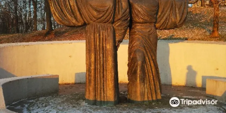 Monument to the founders of Cherepovets - Monks Feodosy and Athanasius