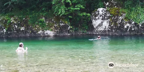 Bathing in Idrijca river