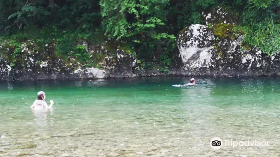 Bathing in Idrijca river