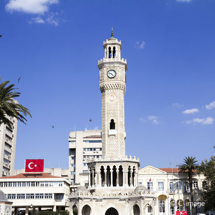 土耳其伊兹密尔伊兹密尔钟楼+哈瓦拉大街+爱琴海海岸一日游