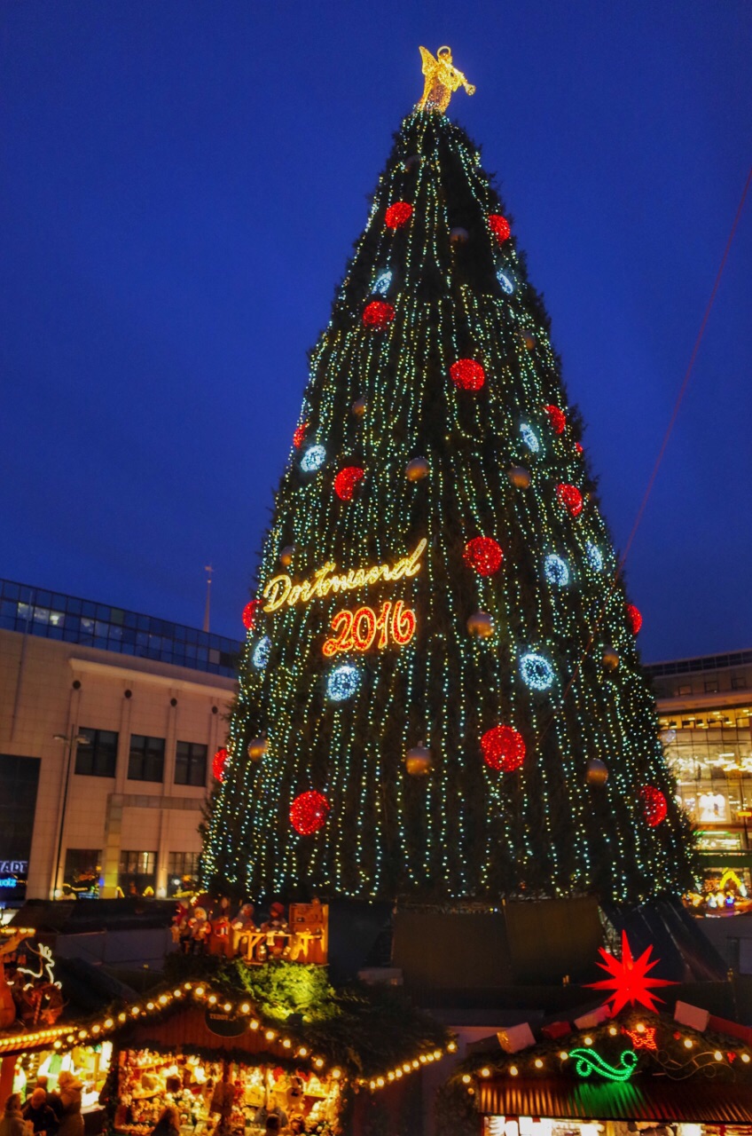 多特蒙德圣诞市场，有世界上最大的圣诞树