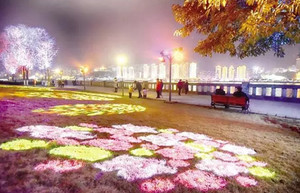 万州区游记图文-岂止于美，公园情景艺术灯光下的梦幻夜景