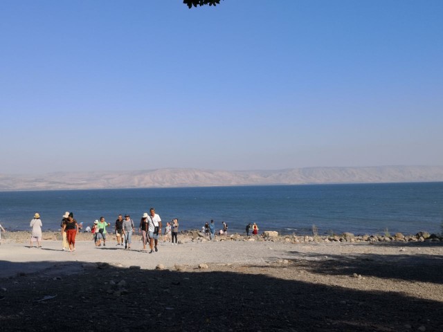 以色列的低于海平面215米的加利利湖