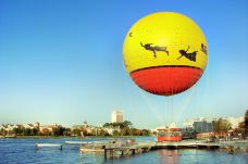 在飞行中的角色-博伟湖-湖绿紫