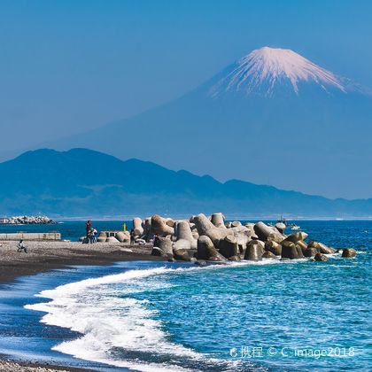 日本东京+静冈县富士山世界遗产中心+三保松原海岸（清水海岸）一日游