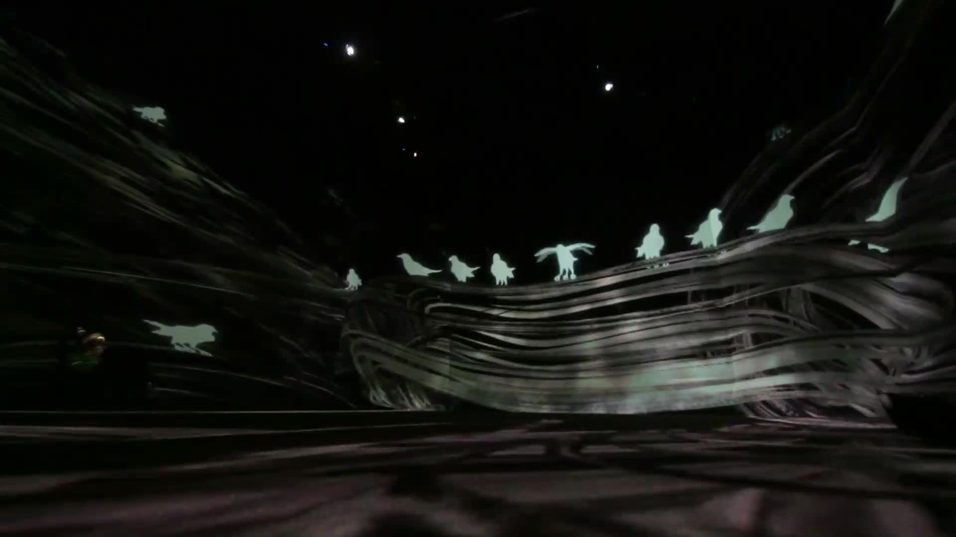 Amos Rex美术馆的光绘投影