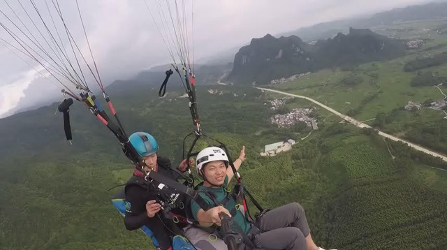 大明山滑翔伞双人体验日记