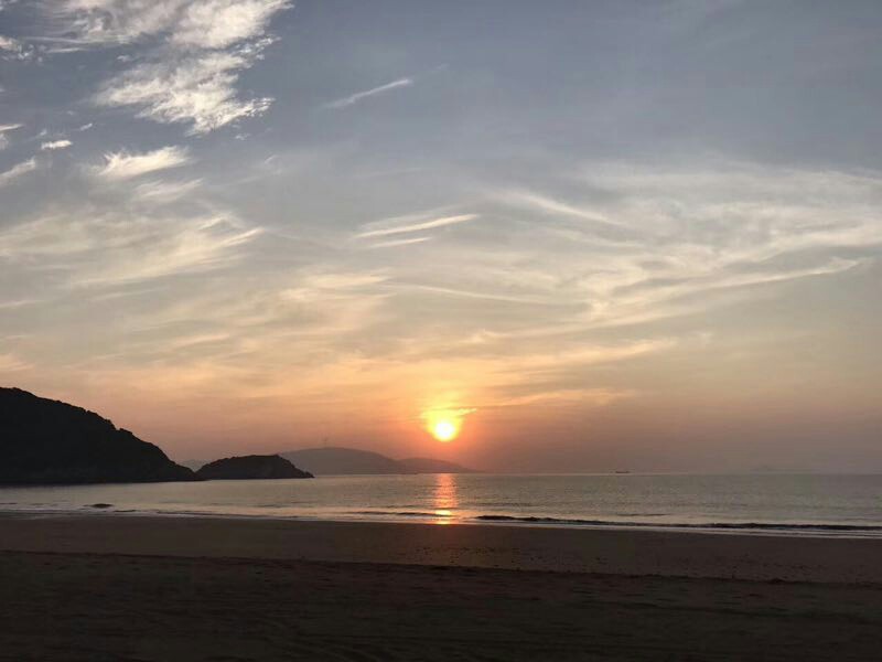 鹤浦镇沙滩看日出🌄