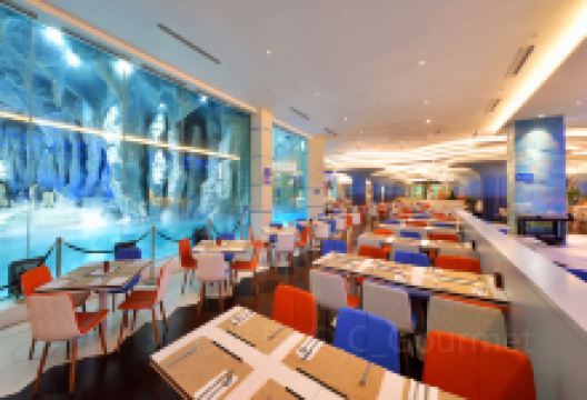 珠海长隆企鹅酒店•帝企鹅自助餐厅•儿童岛•真企鹅美食图片