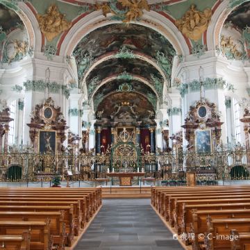 施泰因湿壁画+圣加仑主教座堂/修道院+大学+霍恩林根城堡