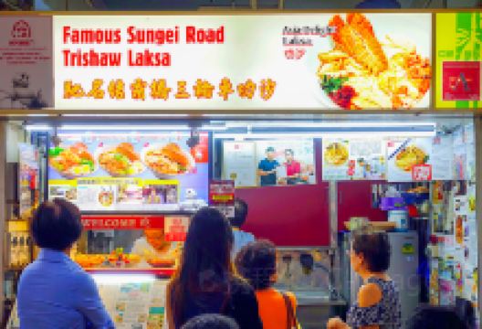 驰名结霜桥三轮车叻沙美食图片