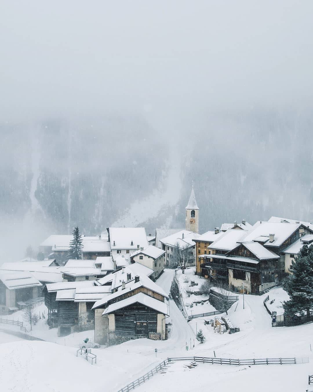 冬景雪国瑞士