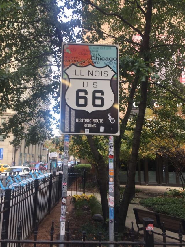 Historic Rt 66 Begin Sign