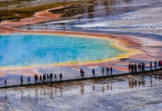 蒙大拿州旅游图片-美国黄石国家公园+大棱镜温泉+老忠实间歇泉+黄石湖二日游