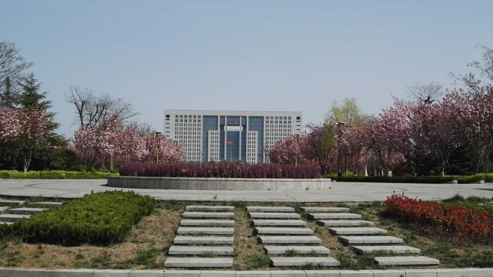 赣榆市民南广场，春天的脚步，处处是风景