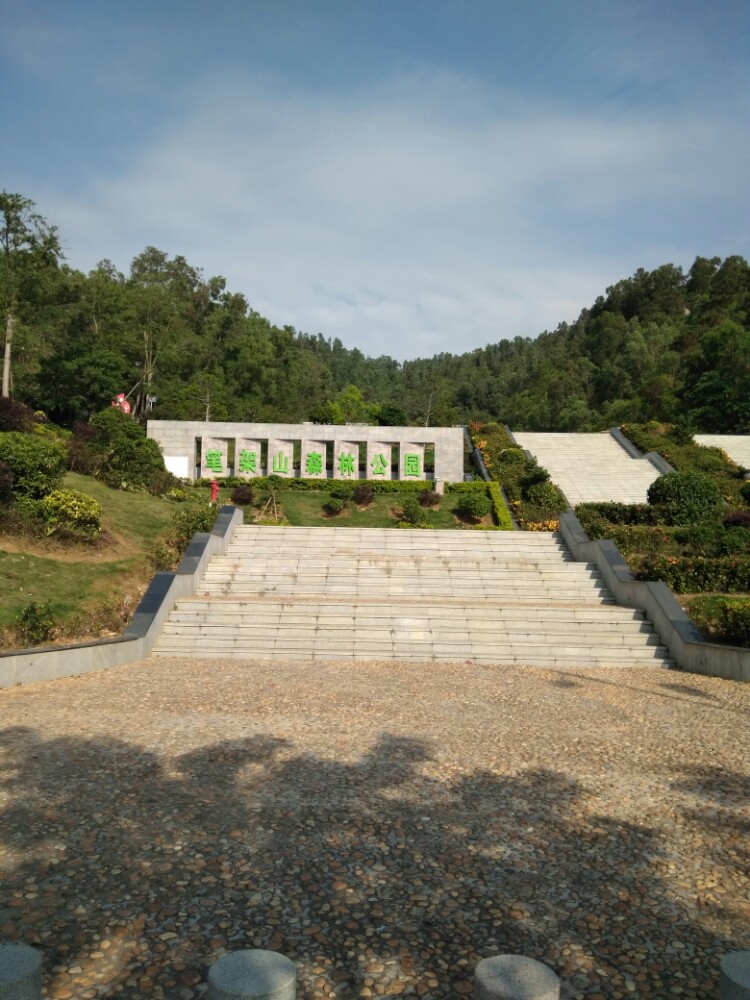 高州市笔架山森林公园美丽的好风景和笔架山的高州广播发射塔