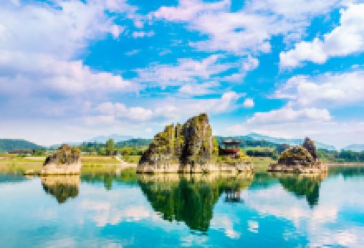 岛潭三峰景点图片