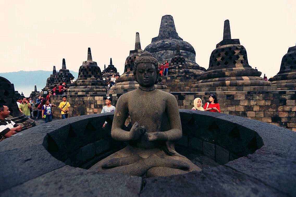#元旦去哪玩#婆罗佛屠，火山灰下的佛教奇观