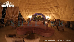 约旦游记图片] 无与伦比，美如珍珠，栖星大型球形餐厅帐篷坐落约旦