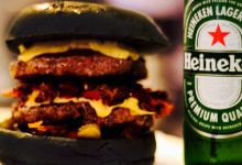 Black and White Burger美食图片