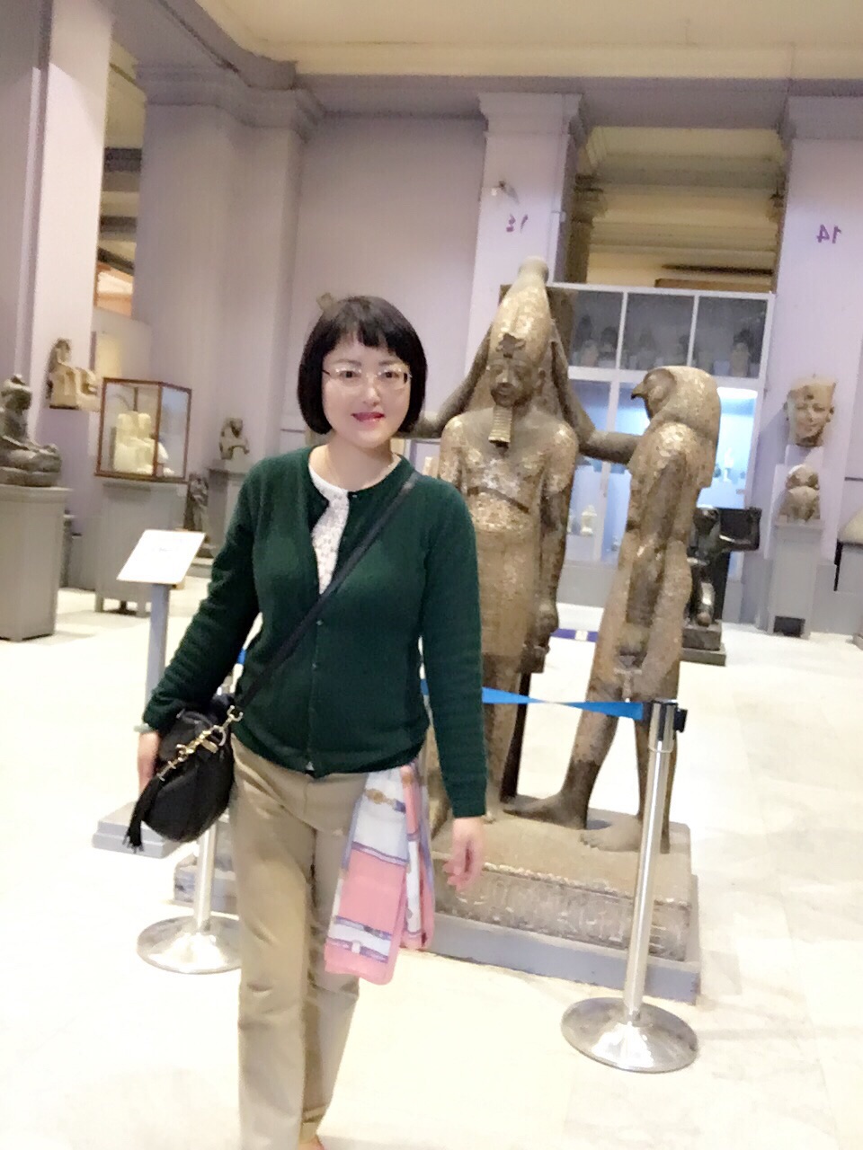 开罗的埃及博物馆的文物，是开放型的参观。