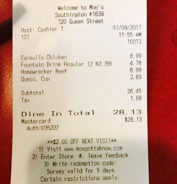 Moe's Southwest Grill餐厅图片