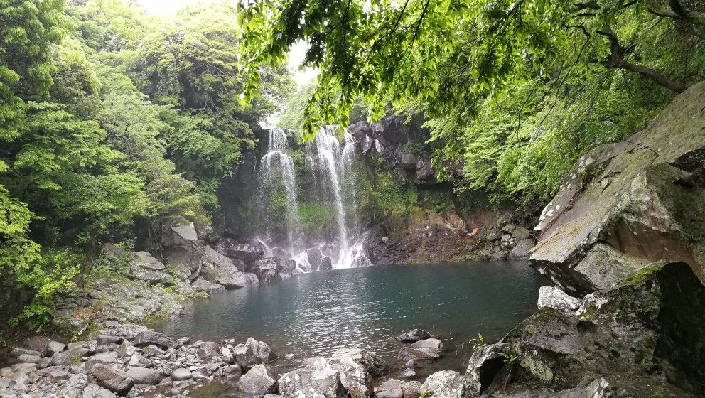 济州岛天帝渊瀑布