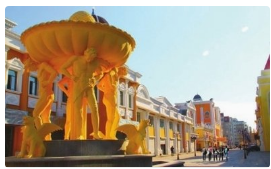 欧式街自喝啤酒广场旅行图片 2