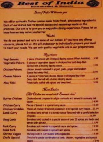 Best of India Restaurant