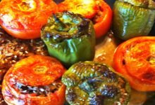 圣托里尼美食图片-酿番茄青椒