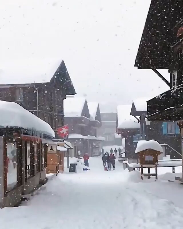瑞士的雪比往年都要大一些