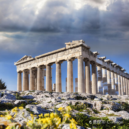 希腊雅典帕特农神庙+雅典卫城+宪法广场+阿纳菲奥提卡+吕卡维多斯二日游