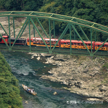 日本京都三千院+岚山+岚山嵯峨野观光小火车+嵯峨野 竹林小道一日游