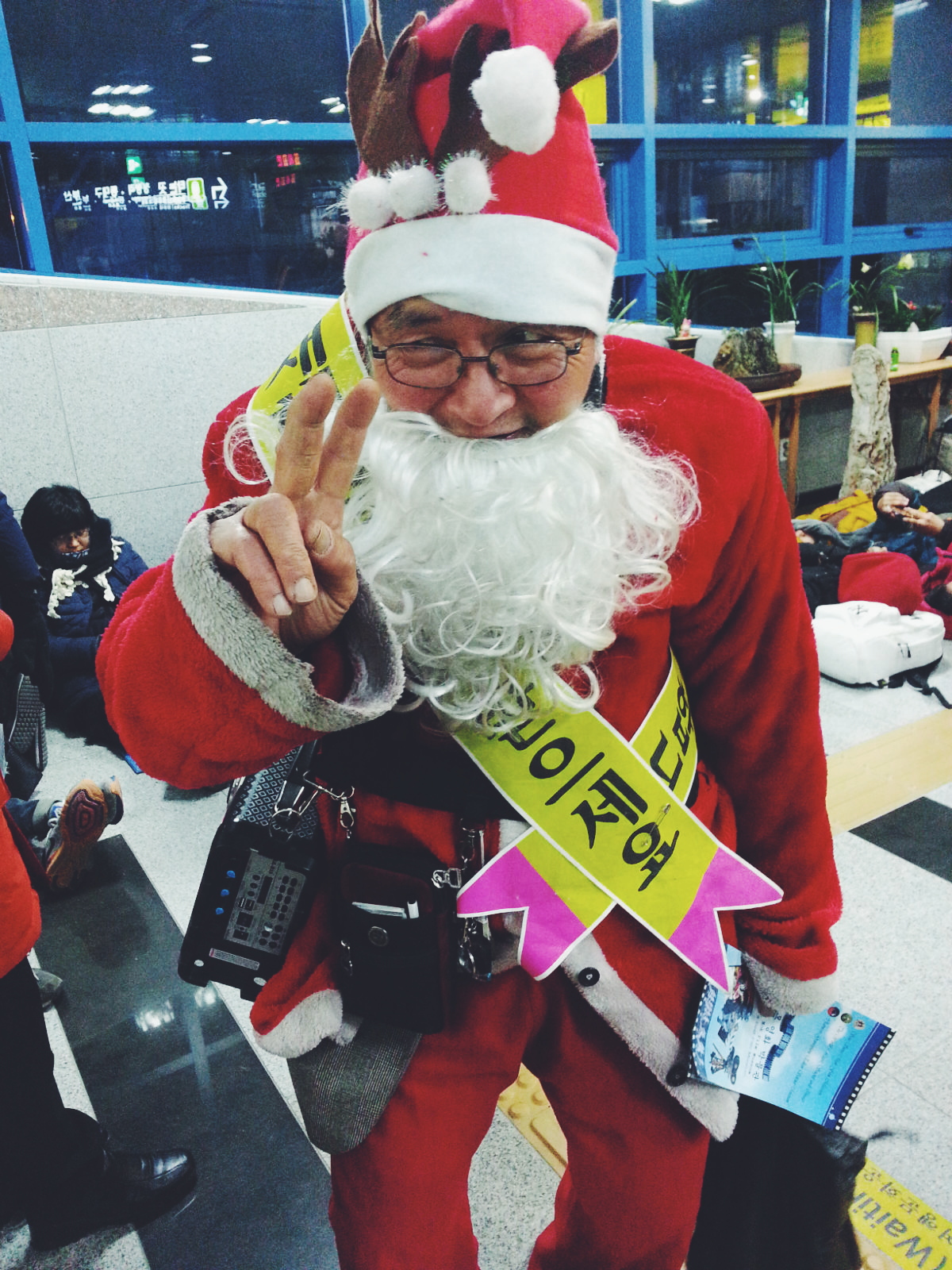 圣诞老人在发糖 韩国新年的邂逅