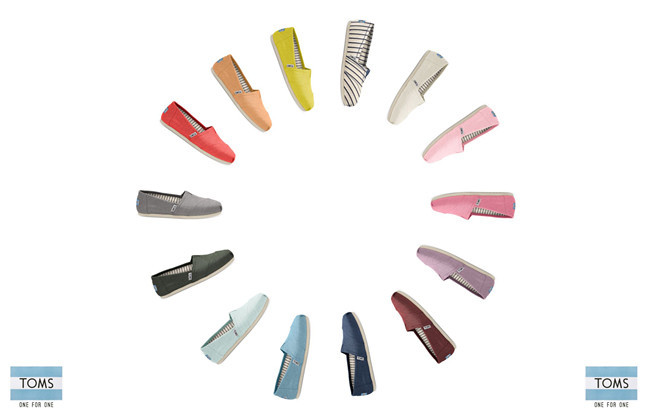 TOMS VENICE 帆布懒人鞋系列发售，用色彩创造每天的仪式感 2018春夏，美国公益鞋履品牌T