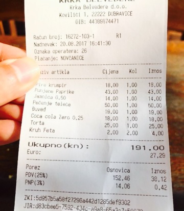 Odmorište Krka belvedere