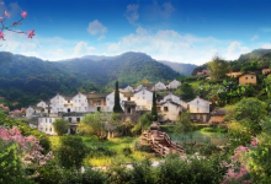 雁南飞茶田景区-桥溪古韵景点图片