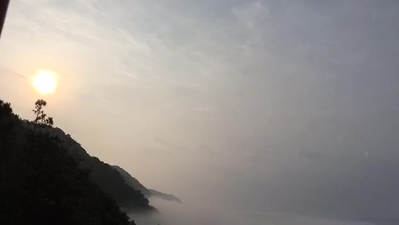 坚持了几天的早起爬山，仙岛湖难得一见的云海