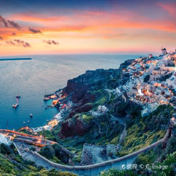 红沙滩+桑托林岛+伊亚小镇+蓝顶教堂【经典一日游+中文司机】